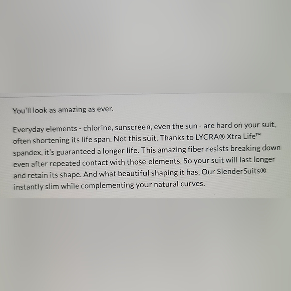 NWT Lands End CARMELLA SLENDERSUIT One Piece TUMMY Control swim suit 18w - Picture 7 of 11